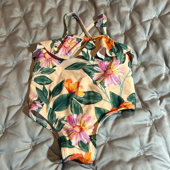 Starting Out Floral one piece, bathing suit - Picture 1 of 2